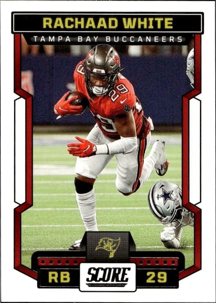Rachaad White 2023 Panini Score #64 Football Trading Card - Front 2023 Panini Score Rachaad White #64 football trading card front