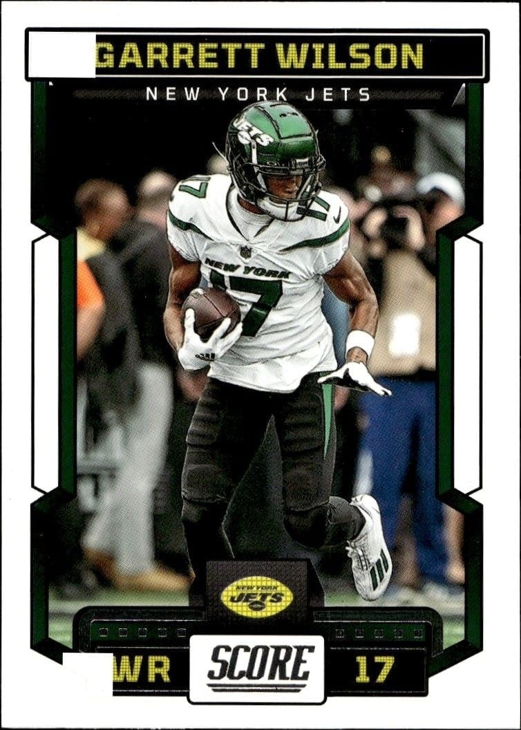 Garrett Wilson 2023 Panini Score #291 Football Trading Card - Front 2023 Panini Score Garrett Wilson #291 football trading card front