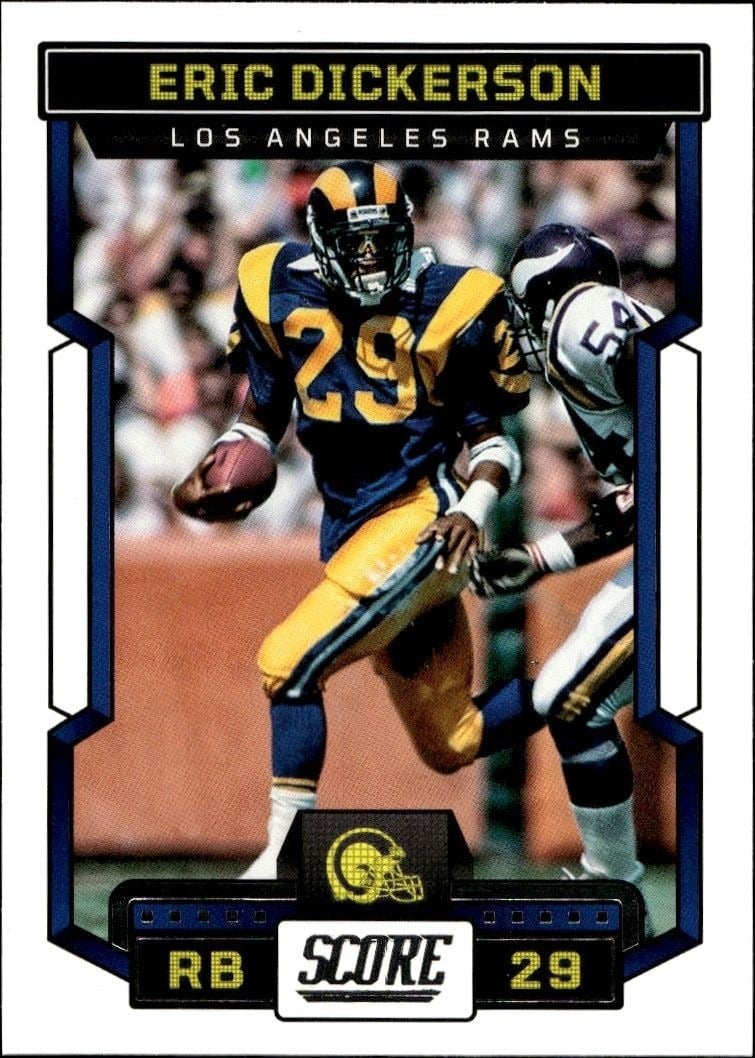 Eric Dickerson 2023 Panini Score #167 Football Trading Card - Front 2023 Panini Score Eric Dickerson #167 football trading card front