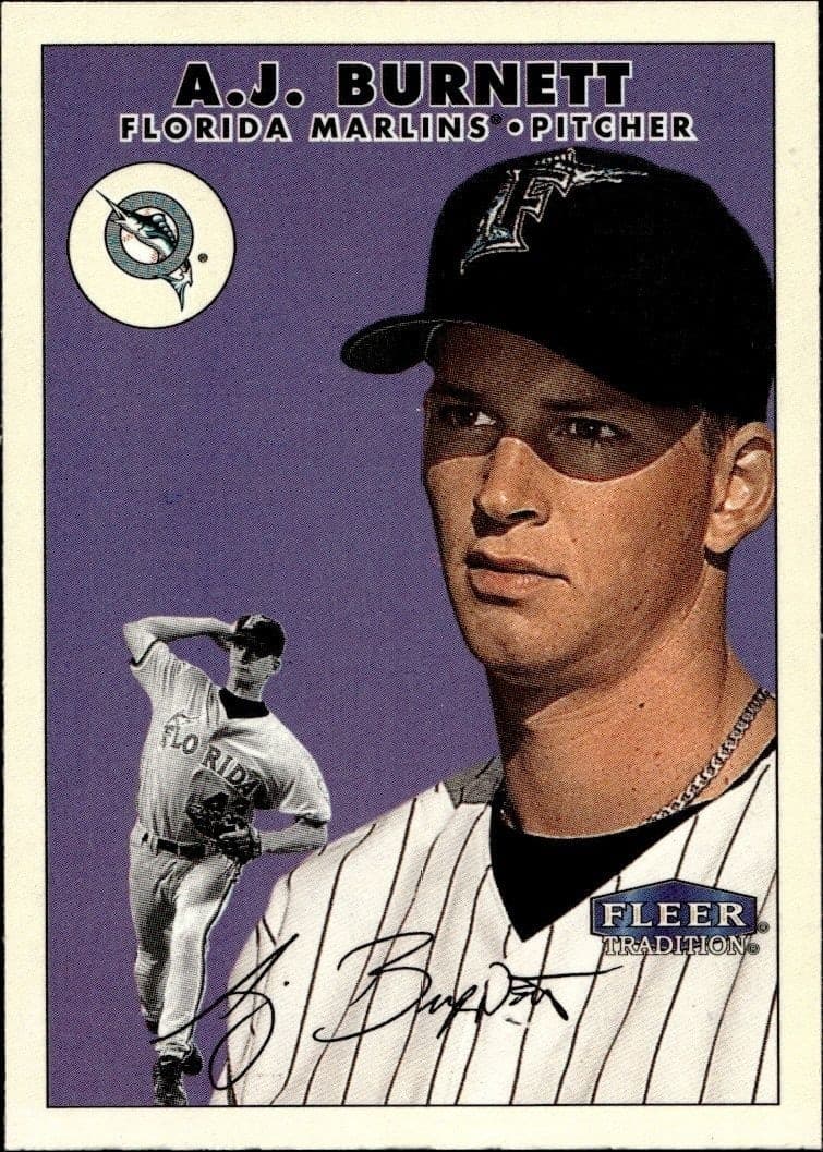2000 Fleer Tradition Glossy A.J. Burnett #176 trading card