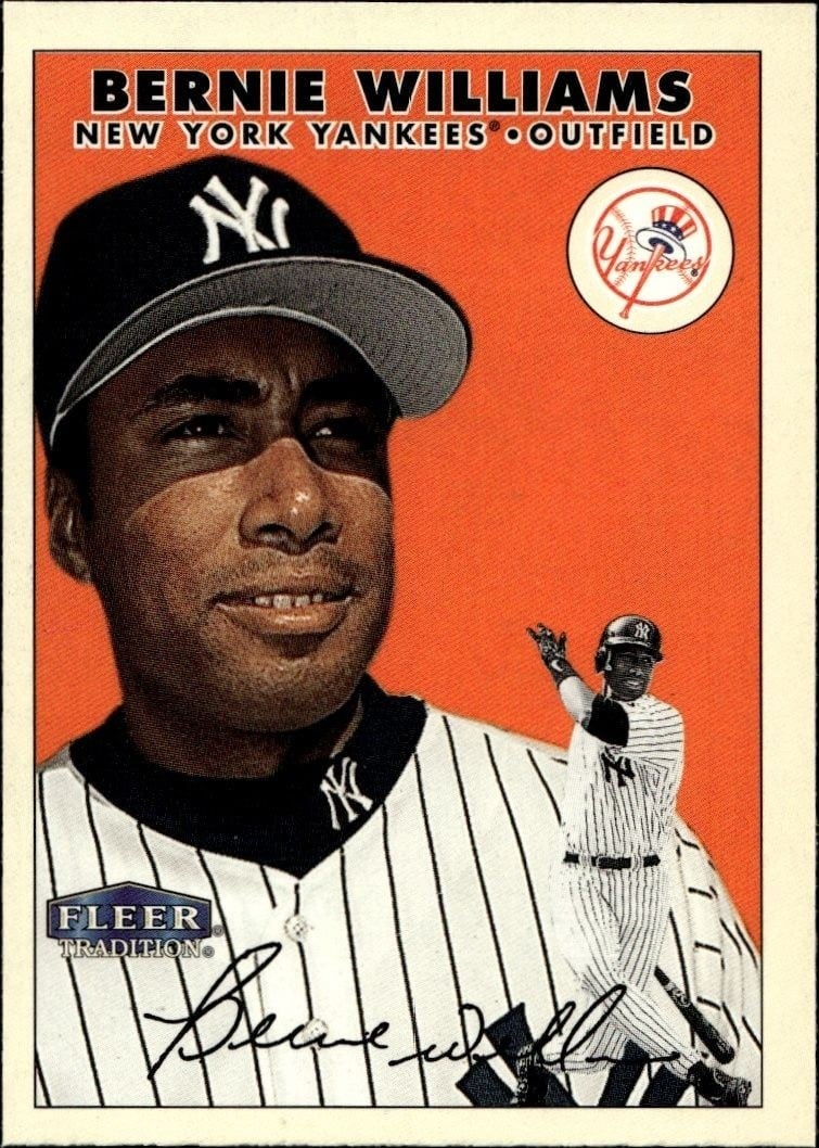 2000 Fleer Tradition Glossy Bernie Williams #4 trading card