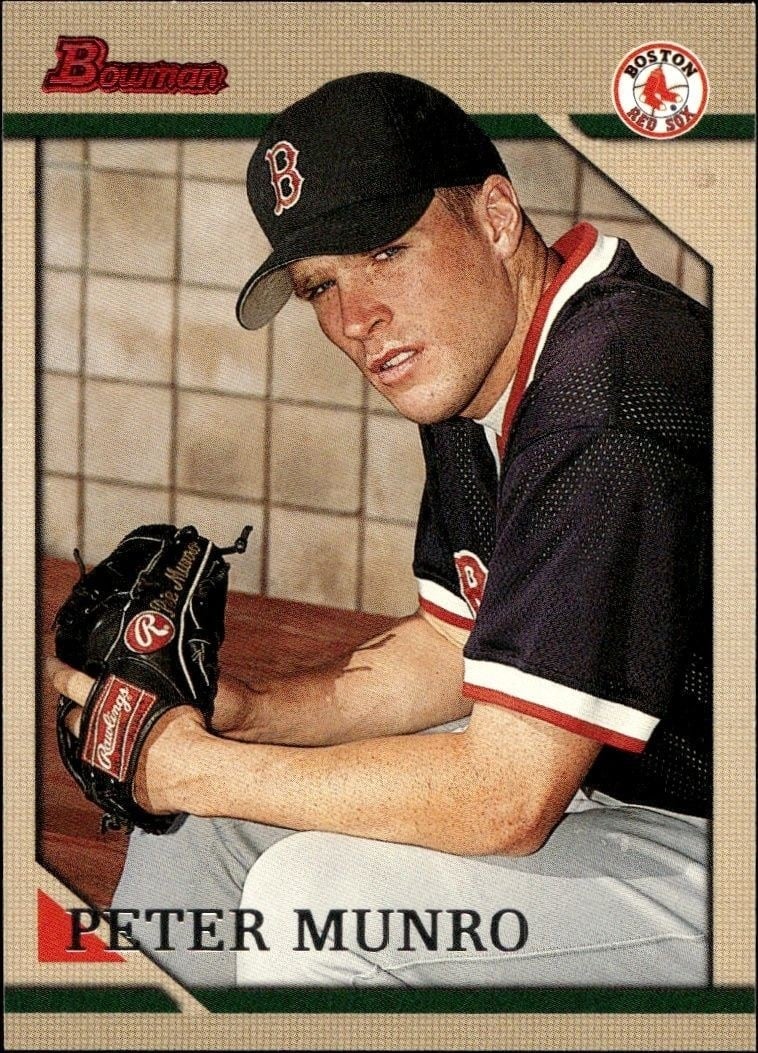 Pete Munro 1996 Bowman #291 Baseball Trading Card - Front 1996 Bowman Pete Munro #291 baseball trading card front