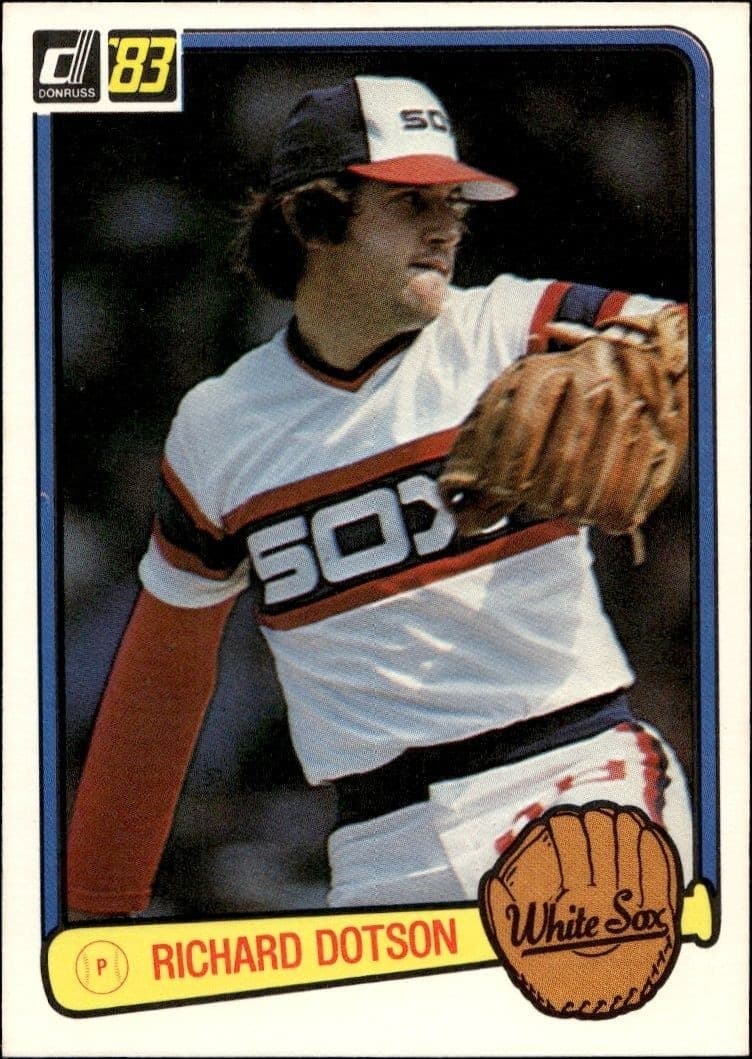 1983 Donruss Richard Dotson #319 trading card