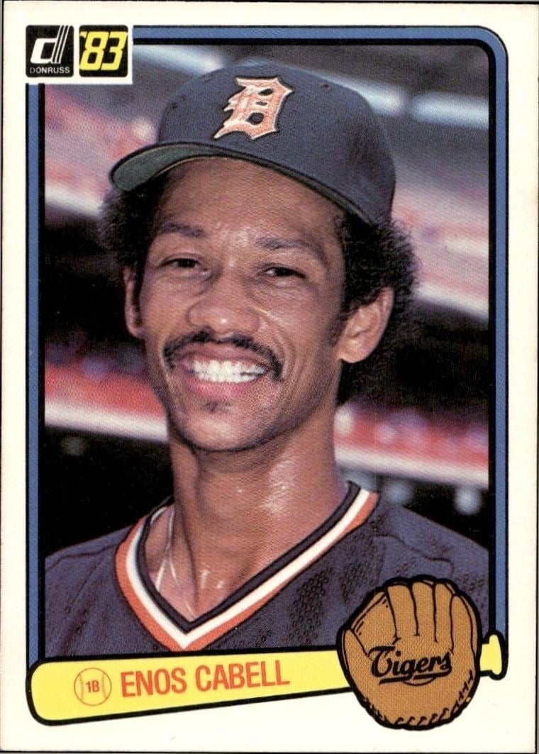 Enos Cabell 1983 Donruss #202 Baseball Trading Card - Front 1983 Donruss Enos Cabell #202 baseball trading card front