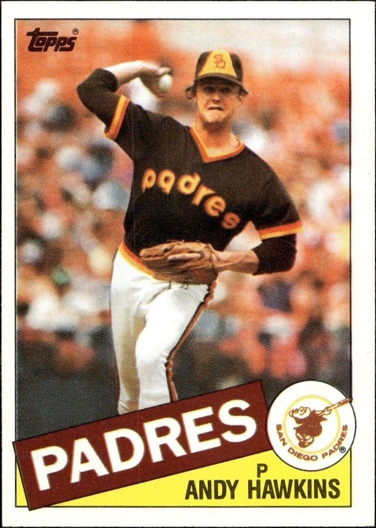 1985 Topps Andy Hawkins #299 trading card