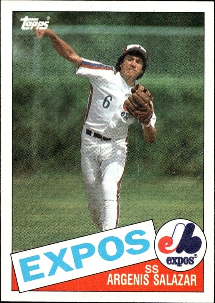 1985 Topps Argenis Salazar #154 trading card