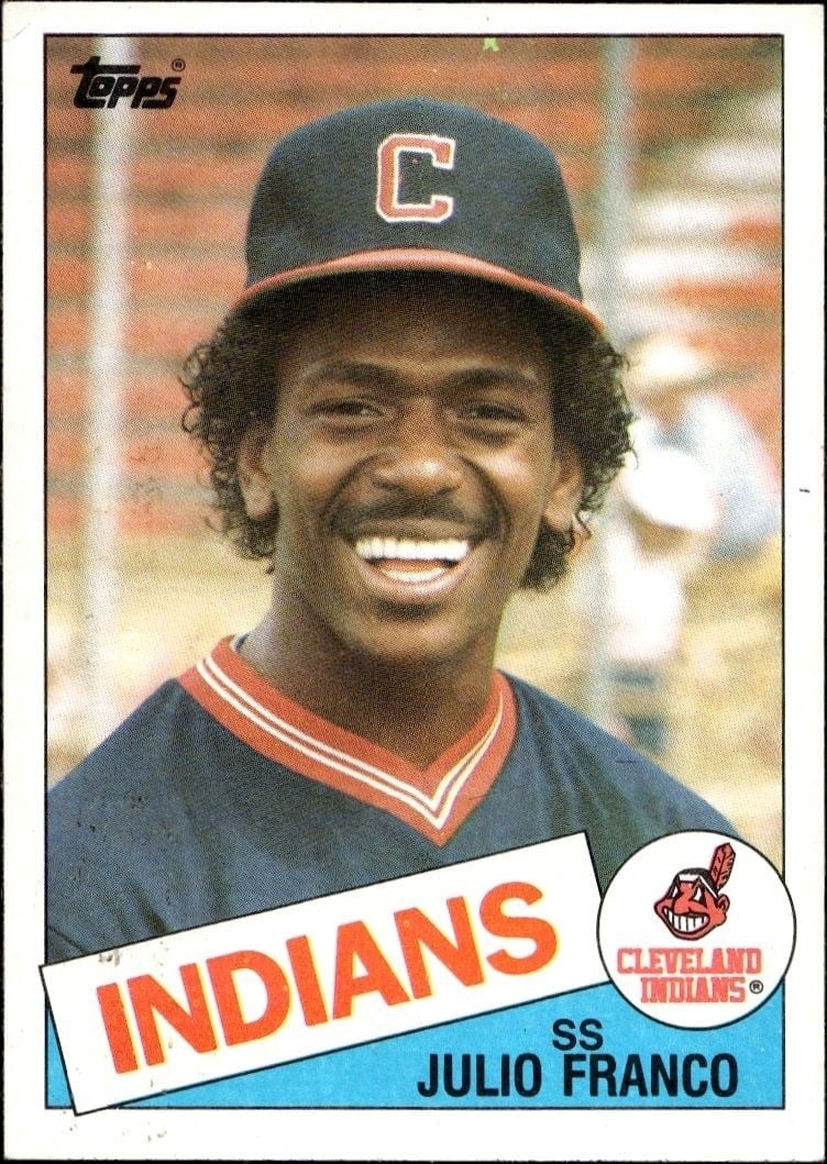 1985 Topps Julio Franco #237 trading card