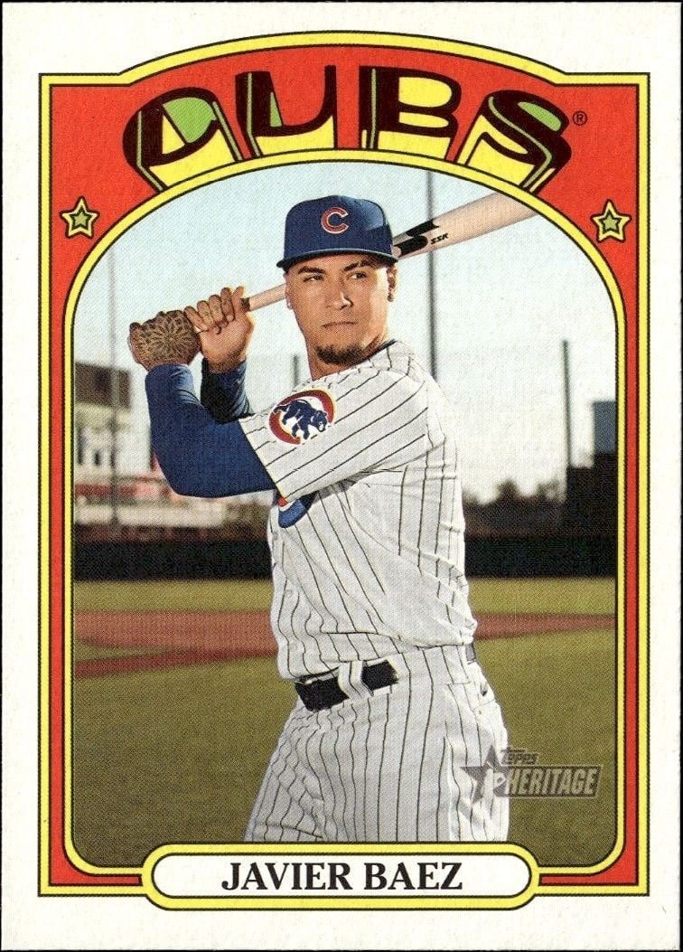 2021 Topps Heritage Javier Baez #51 trading card