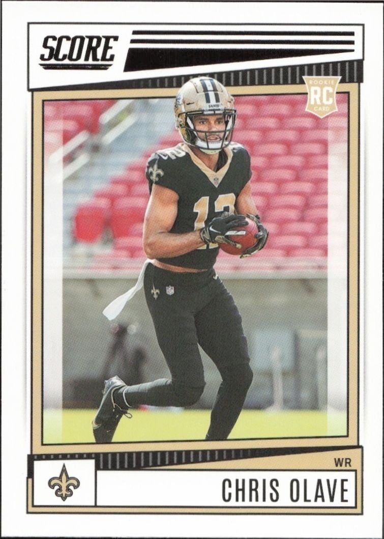 Chris Olave 2022 Panini Score #378 Football Trading Card - Front 2022 Panini Score Chris Olave #378 football trading card front