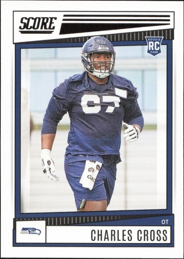 Charles Cross 2022 Panini Score #321 Football Trading Card - Front 2022 Panini Score Charles Cross #321 football trading card front