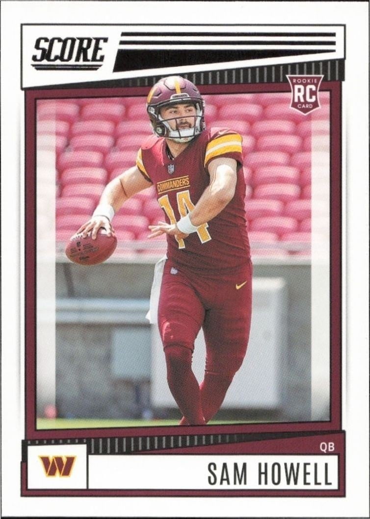 Sam Howell 2022 Panini Score #304 Football Trading Card - Front 2022 Panini Score Sam Howell #304 football trading card front