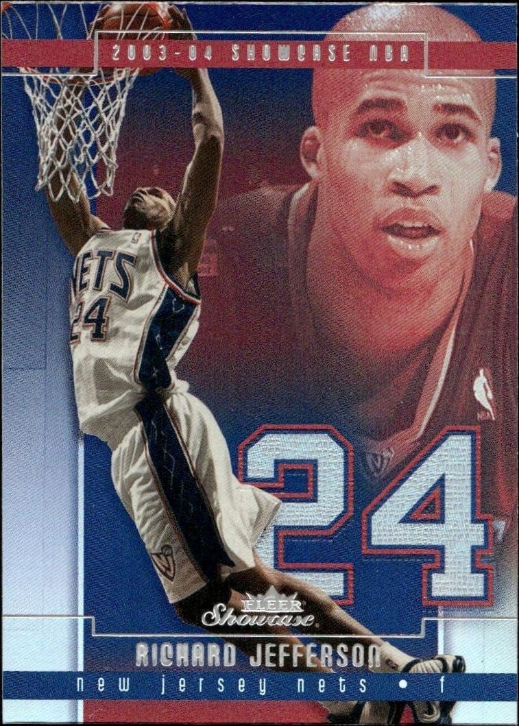 Richard Jefferson 2003-04 Fleer Showcase #20 Basketball Trading Card - Front 2003-04 Fleer Showcase Richard Jefferson #20 basketball trading card front