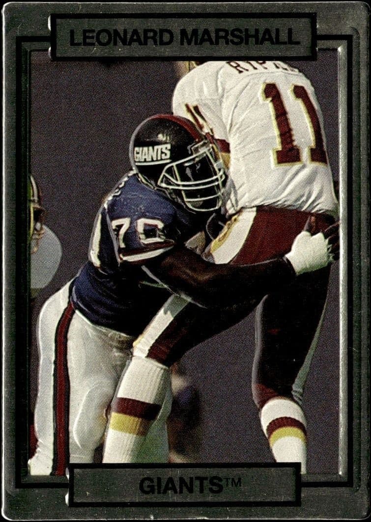 1990 Action-Packed Leonard Marshall #185 trading card