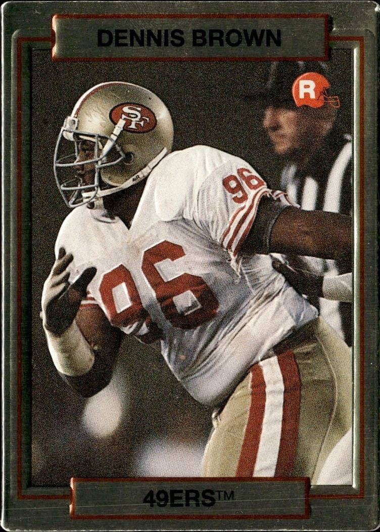 1990 Action-Packed Dennis Brown #21 trading card