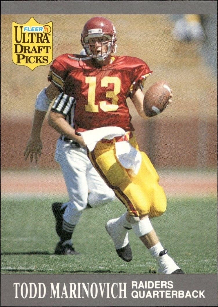 1991 Fleer Ultra Todd Marinovich #287 trading card