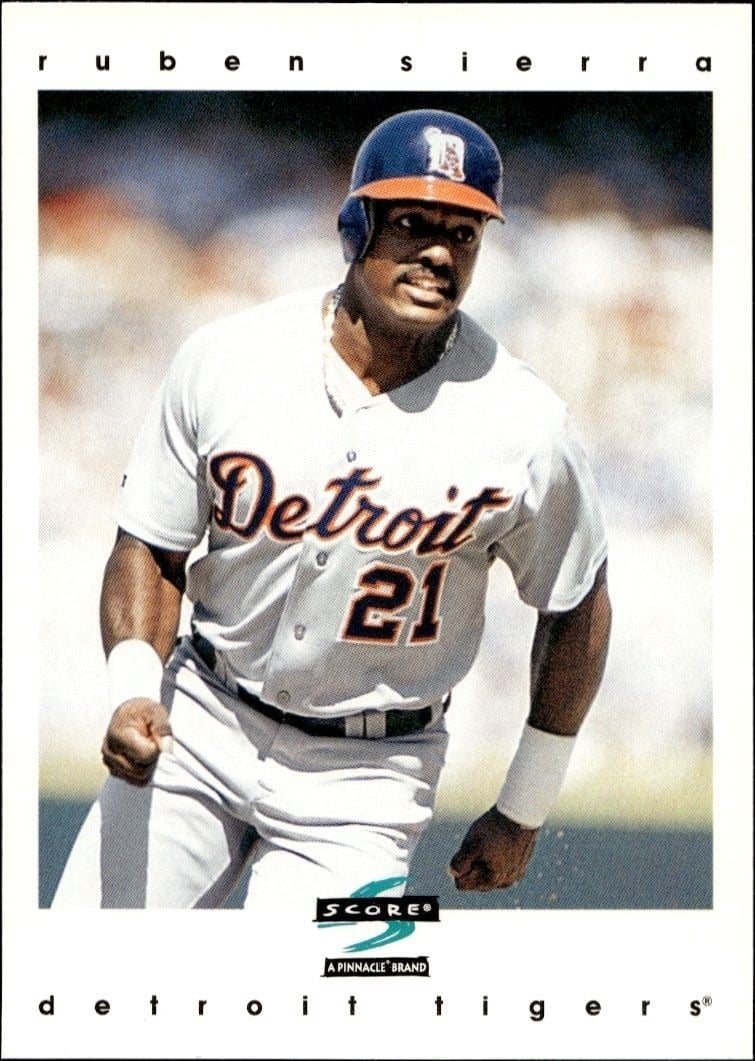 Ruben Sierra 1997 Score #143 Baseball Trading Card - Front 1997 Score Ruben Sierra #143 baseball trading card front