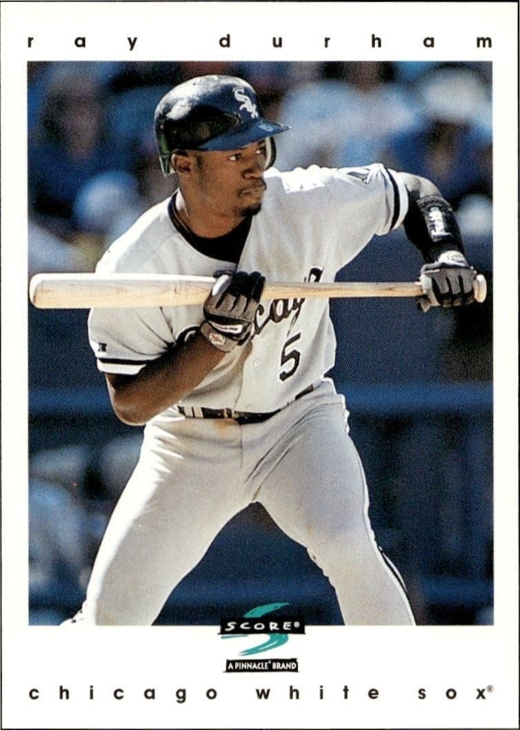Ray Durham 1997 Score #158 Baseball Trading Card - Front 1997 Score Ray Durham #158 baseball trading card front