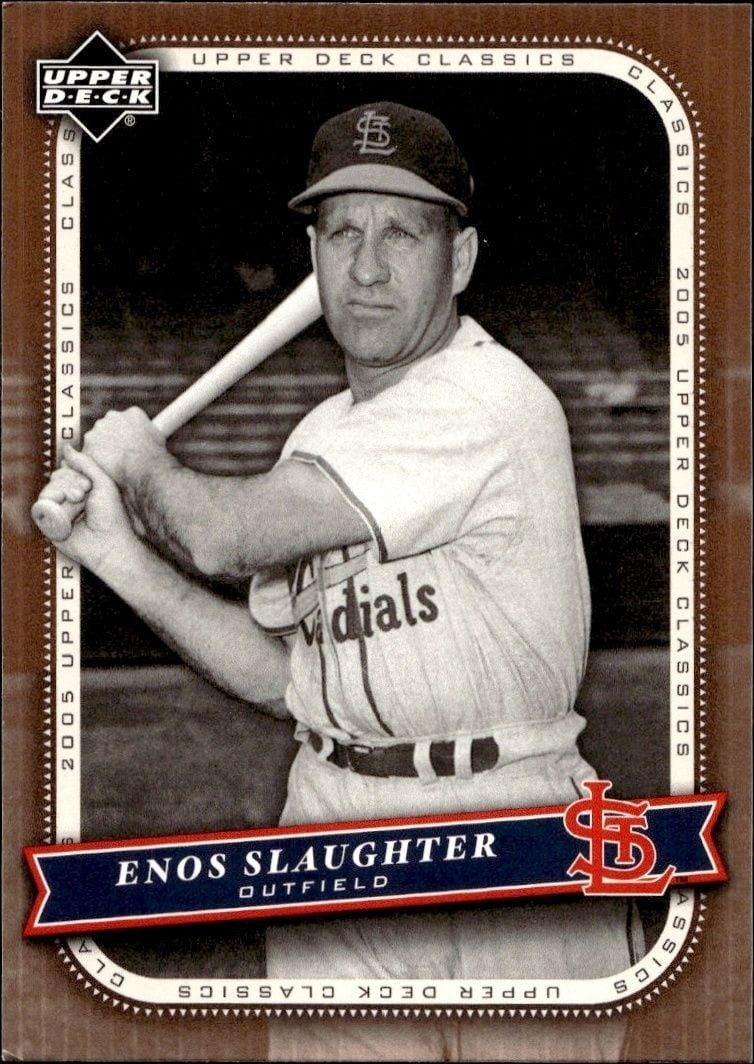 Enos Slaughter 2005 Upper Deck Classics #32 Baseball Trading Card - Front 2005 Upper Deck Classics Enos Slaughter #32 baseball trading card front