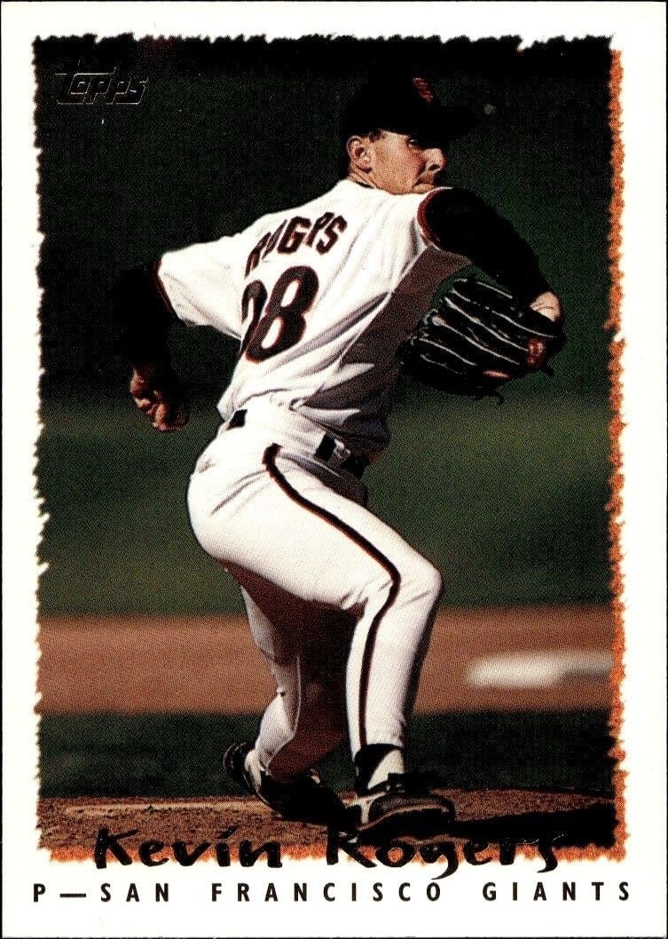 Kevin Rogers 1995 Topps #219 Baseball Trading Card - Front 1995 Topps Kevin Rogers #219 baseball trading card front