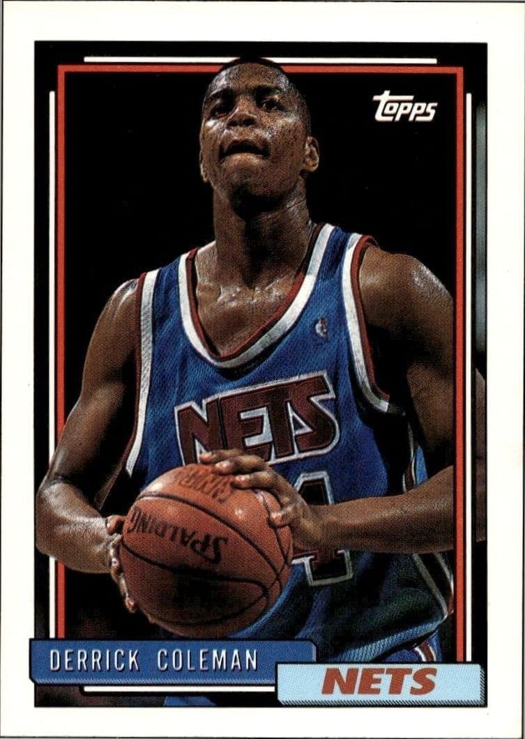 1992-93 Topps Derrick Coleman #230 trading card
