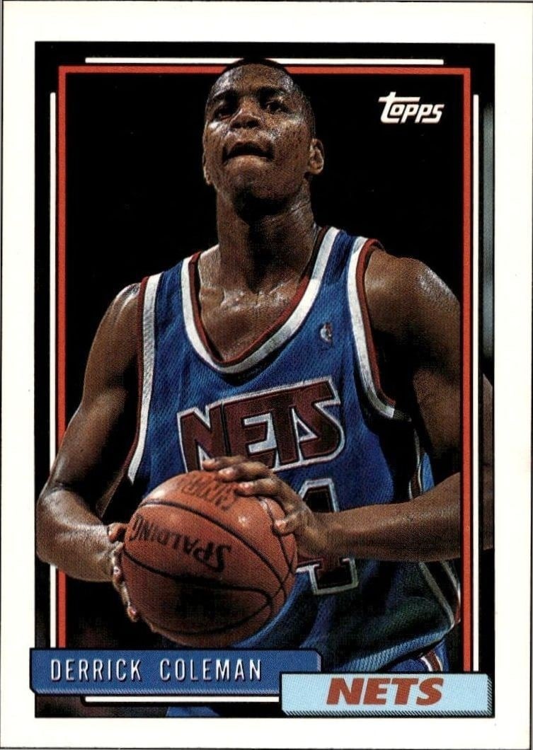 1992-93 Topps Derrick Coleman #230 trading card