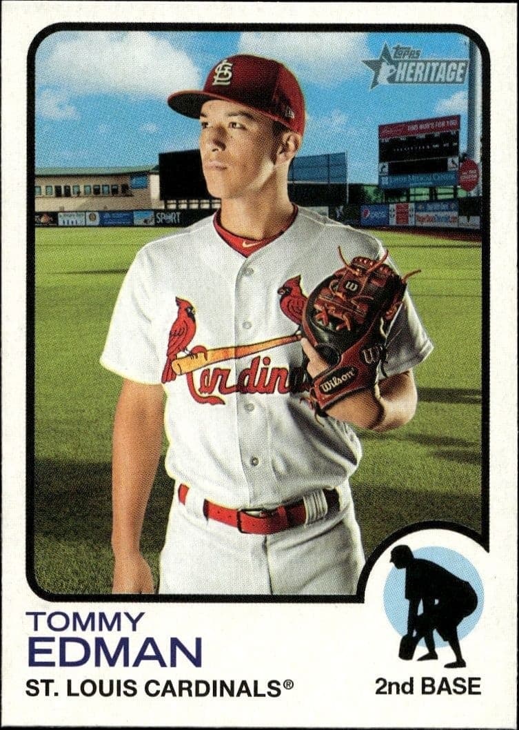2022 Topps Heritage Tommy Edman #143 trading card