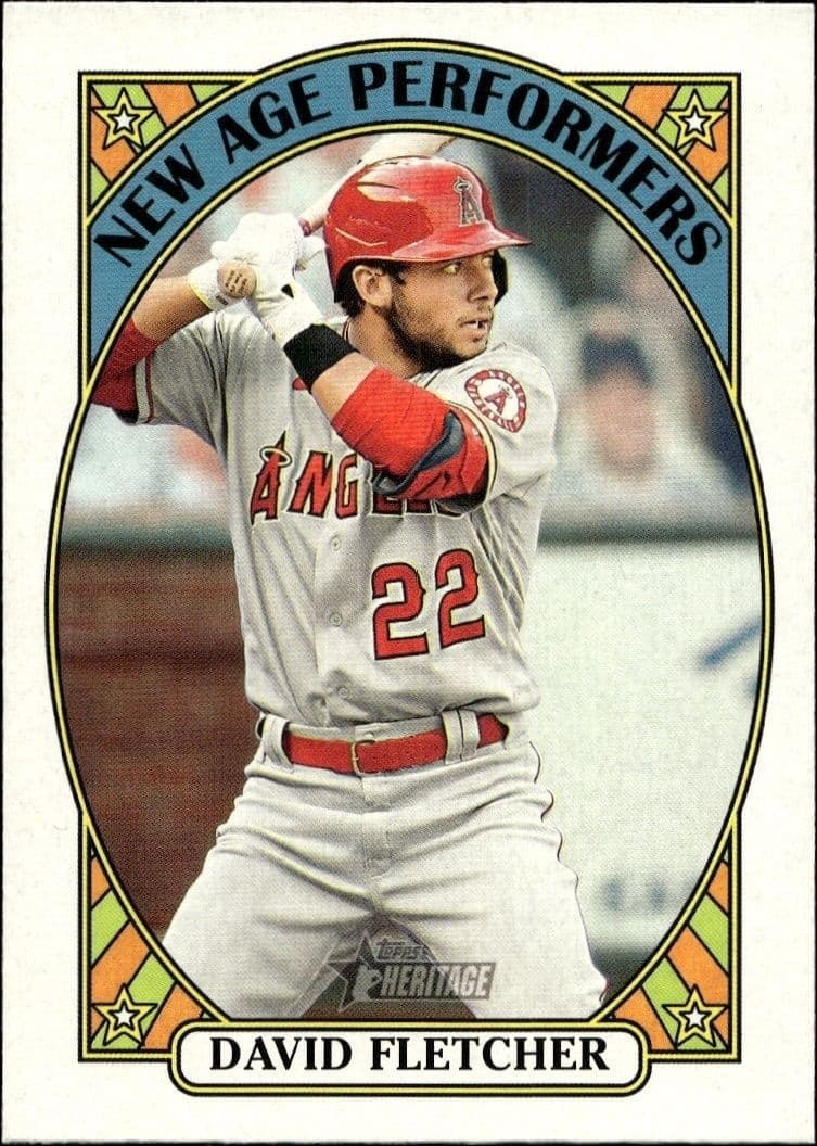 2021 Topps Heritage David Fletcher #NAP-2 trading card