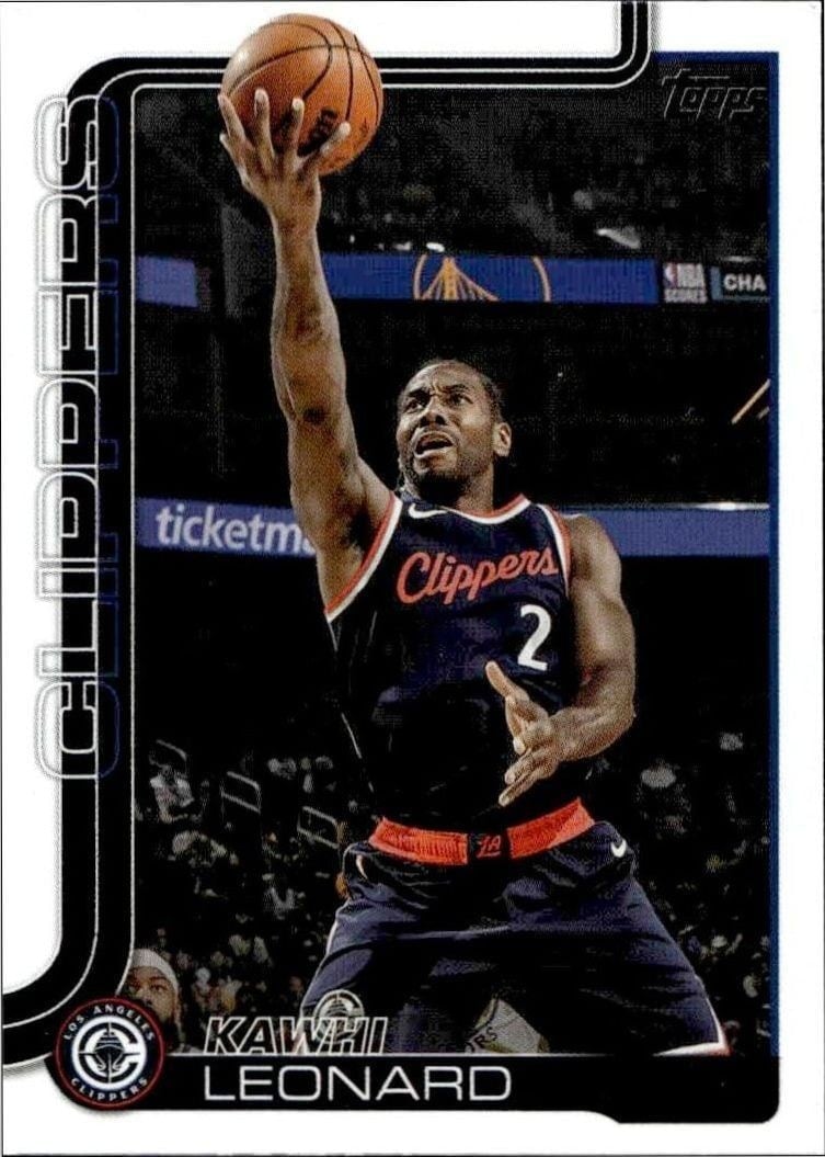 Kawhi Leonard 2025-26 Topps #142 Basketball Trading Card - Front 2025-26 Topps Kawhi Leonard #142 basketball trading card front