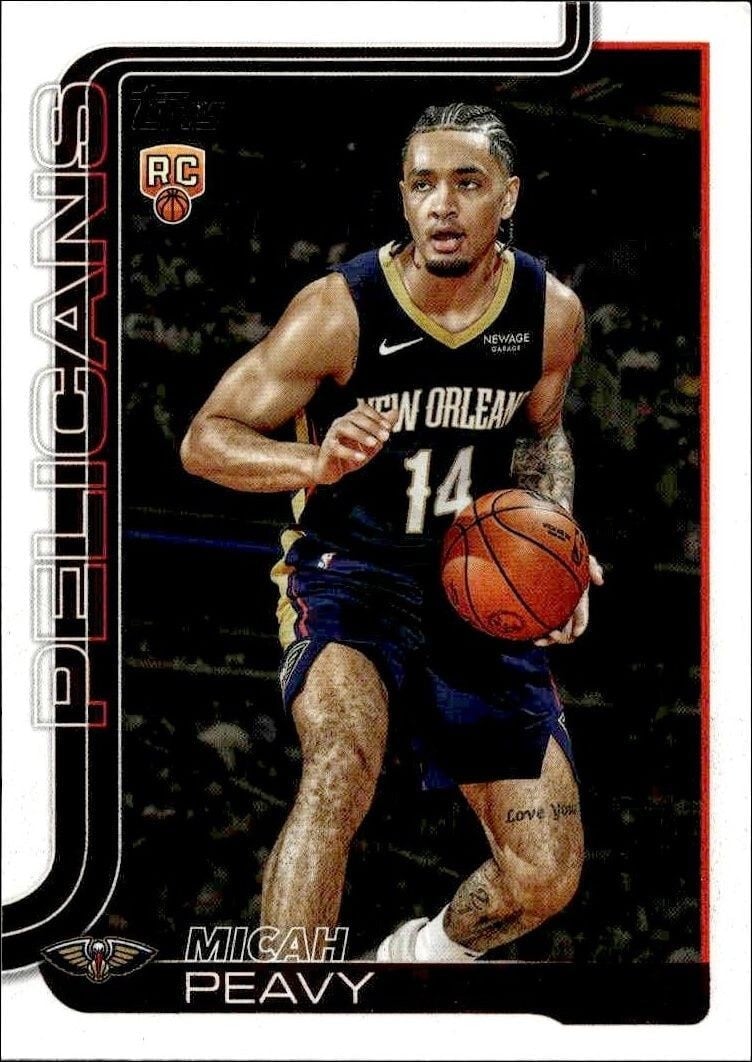 Micah Peavy 2025-26 Topps #241 Basketball Trading Card - Front 2025-26 Topps Micah Peavy #241 basketball trading card front