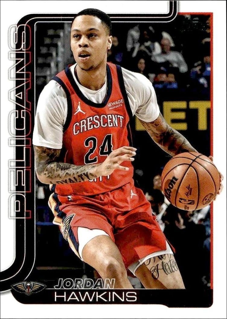 Jordan Hawkins 2025-26 Topps #194 Basketball Trading Card - Front 2025-26 Topps Jordan Hawkins #194 basketball trading card front