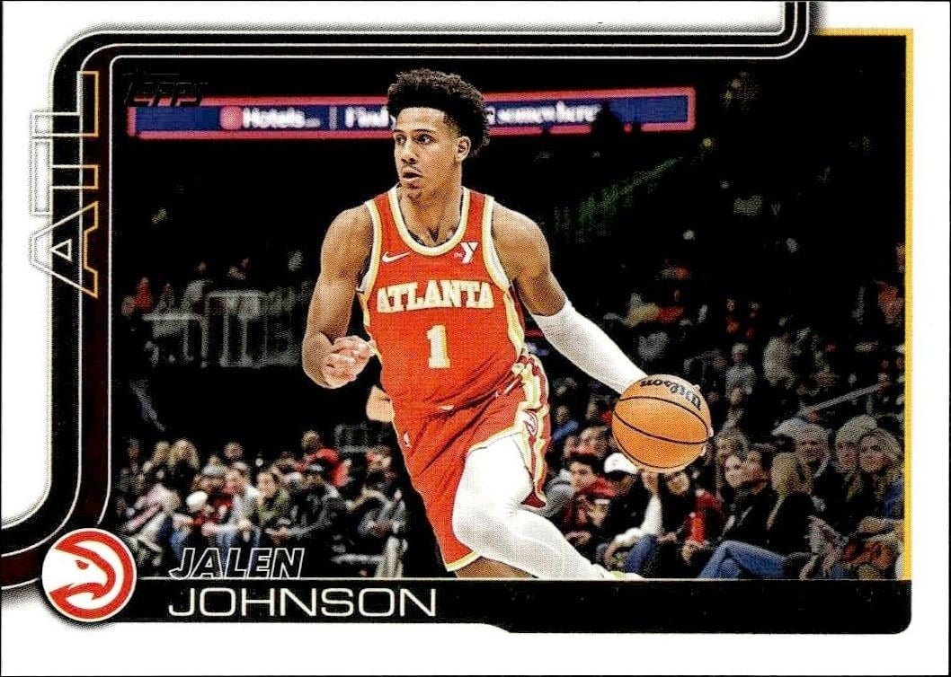 Jalen Johnson 2025-26 Topps #65 Basketball Trading Card - Front 2025-26 Topps Jalen Johnson #65 basketball trading card front