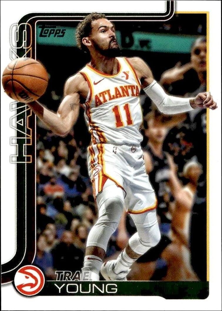 Trae Young 2025-26 Topps #61 Basketball Trading Card - Front 2025-26 Topps Trae Young #61 basketball trading card front
