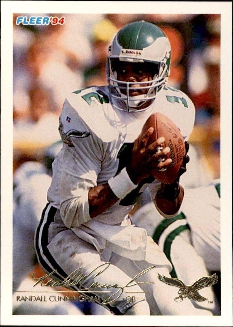 Randall Cunningham 1994 Fleer #369 Football Trading Card - Front 1994 Fleer Randall Cunningham #369 football trading card front