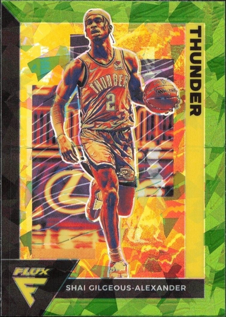 Shai Gilgeous-Alexander 2020-21 Panini Flux #121 Basketball Trading Card - Front 2020-21 Panini Flux Shai Gilgeous-Alexander #121 basketball trading card front