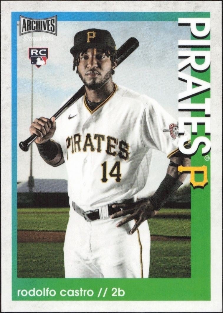 Rodolfo Castro 2022 Topps Archives Snapshots #2 Baseball Trading Card - Front 2022 Topps Archives Snapshots Rodolfo Castro #2 baseball trading card front