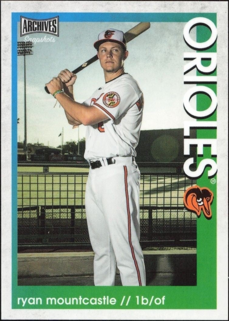 Ryan Mountcastle 2022 Topps Archives Snapshots #27 Baseball Trading Card - Front 2022 Topps Archives Snapshots Ryan Mountcastle #27 baseball trading card front