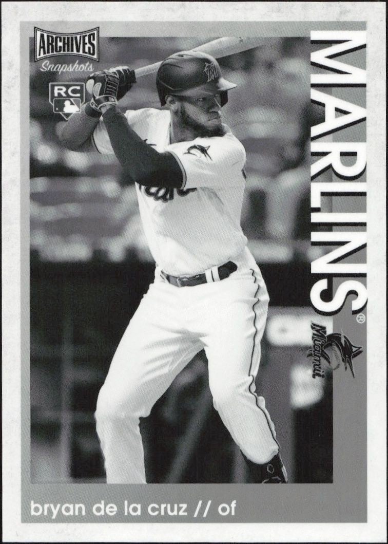 Bryan De La Cruz 2022 Topps Archives Snapshots #48 Baseball Trading Card - Front 2022 Topps Archives Snapshots Bryan De La Cruz #48 baseball trading card front