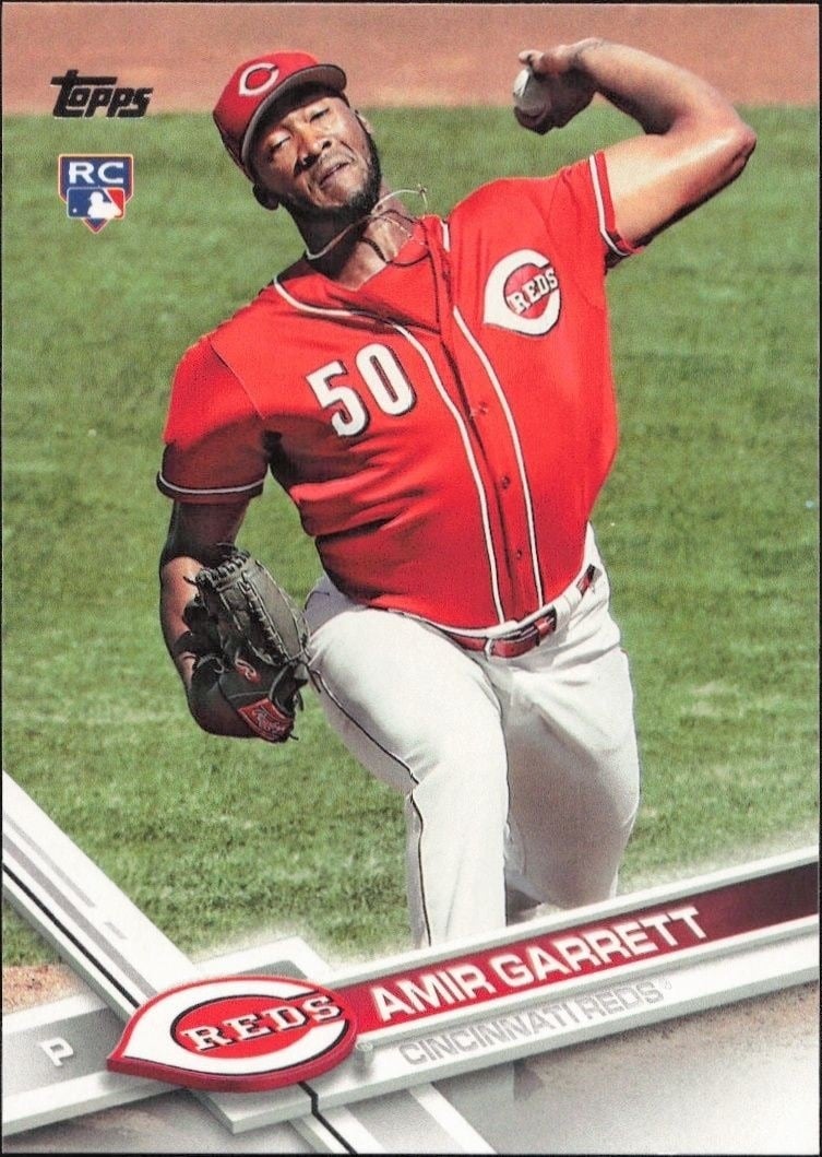 Amir Garrett 2017 Topps Series 2 #539 Baseball Trading Card - Front 2017 Topps Series 2 Amir Garrett #539 baseball trading card front