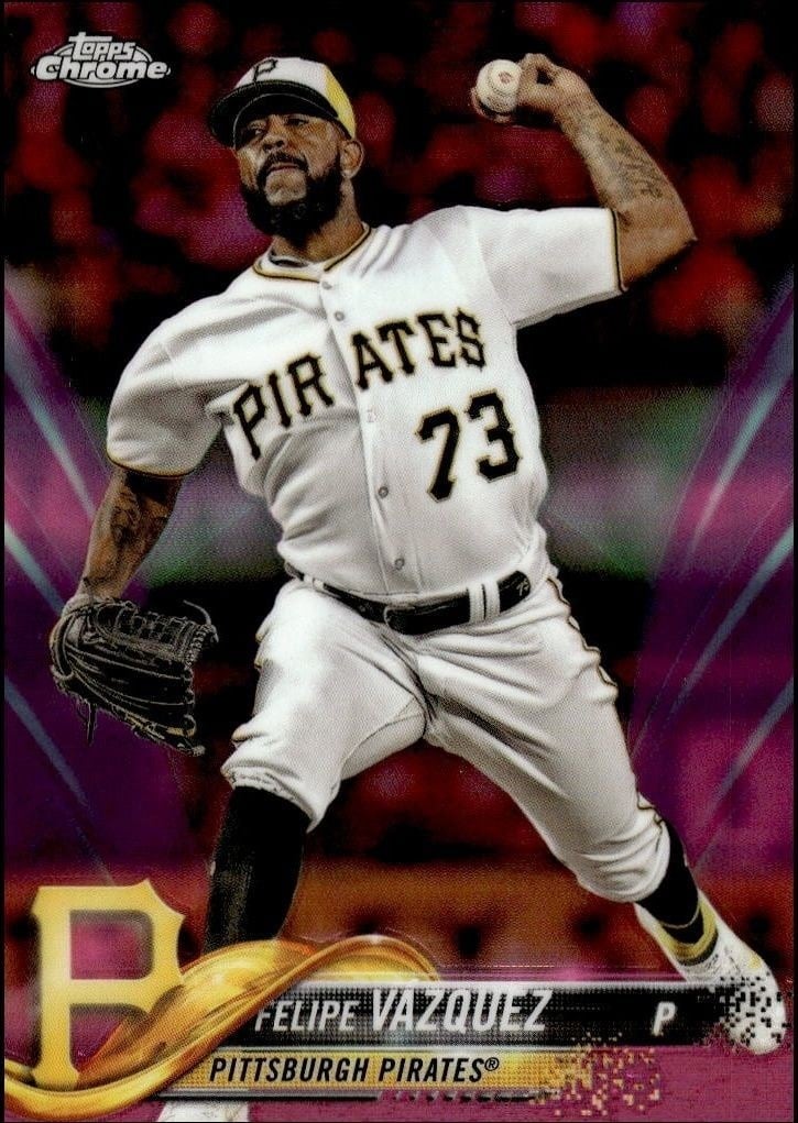 Felipe Vazquez 2018 Topps Update Series #HMT58 Baseball Trading Card - Front 2018 Topps Update Series Felipe Vazquez #HMT58 baseball trading card front
