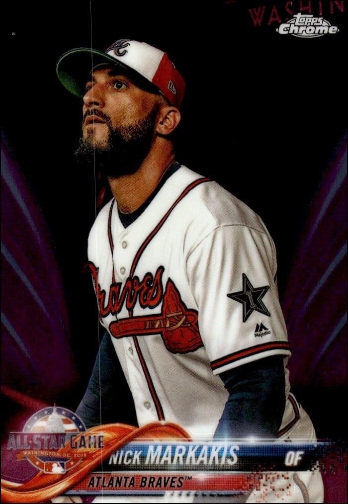 Nick Markakis 2018 Topps Update Series #HMT71 Baseball Trading Card - Front 2018 Topps Update Series Nick Markakis #HMT71 baseball trading card front