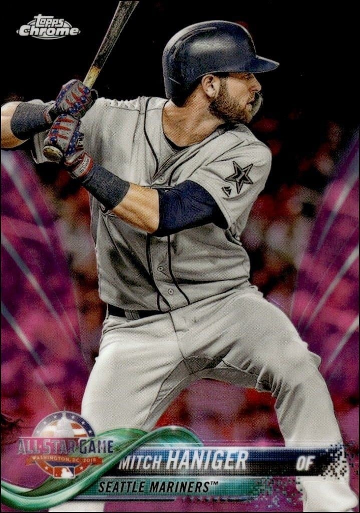 Mitch Haniger 2018 Topps Update Series #HMT88 Baseball Trading Card - Front 2018 Topps Update Series Mitch Haniger #HMT88 baseball trading card front
