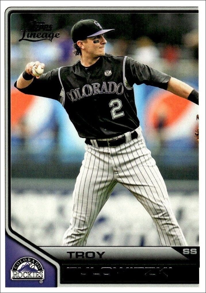 Troy Tulowitzki 2011 Topps Lineage #80 Baseball Trading Card - Front 2011 Topps Lineage Troy Tulowitzki #80 baseball trading card front