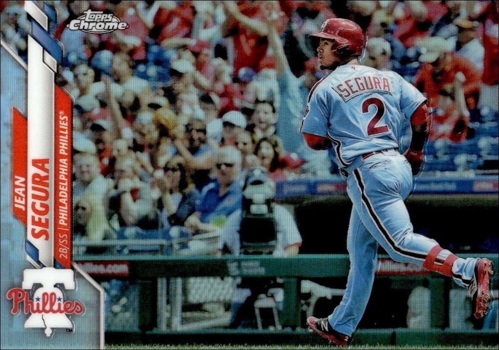 Jean Segura 2020 Topps Chrome #38 Baseball Trading Card - Front 2020 Topps Chrome Jean Segura #38 baseball trading card front