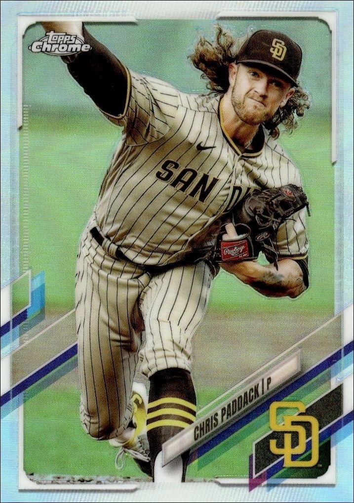 Chris Paddack 2021 Topps Chrome #78 Baseball Trading Card - Front 2021 Topps Chrome Chris Paddack #78 baseball trading card front