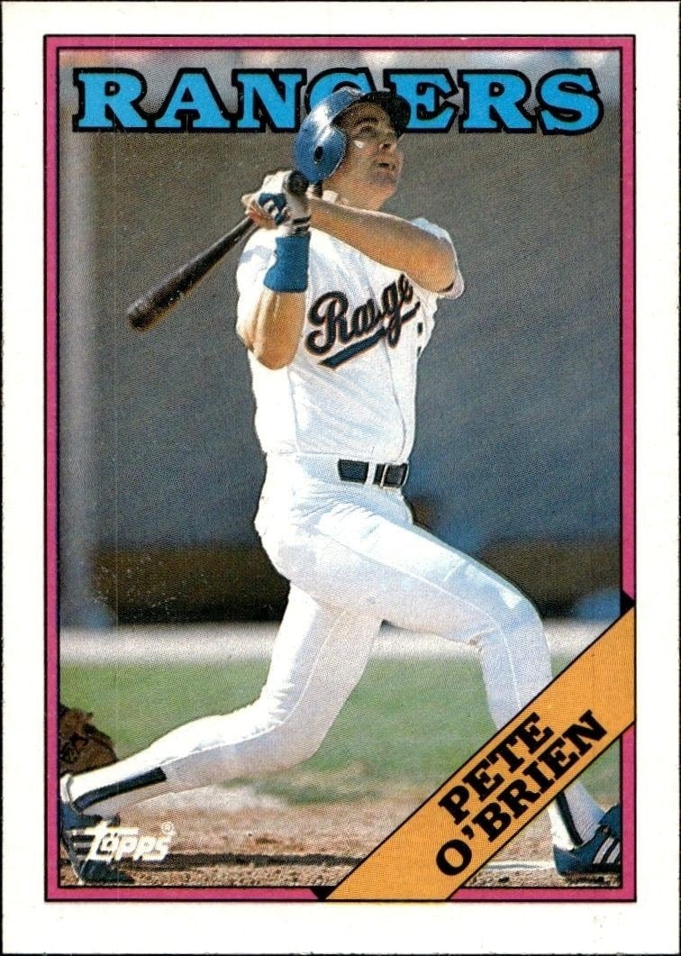 Pete O'Brien 1988 Topps #721 Baseball Trading Card - Front 1988 Topps Pete O'Brien #721 baseball trading card front