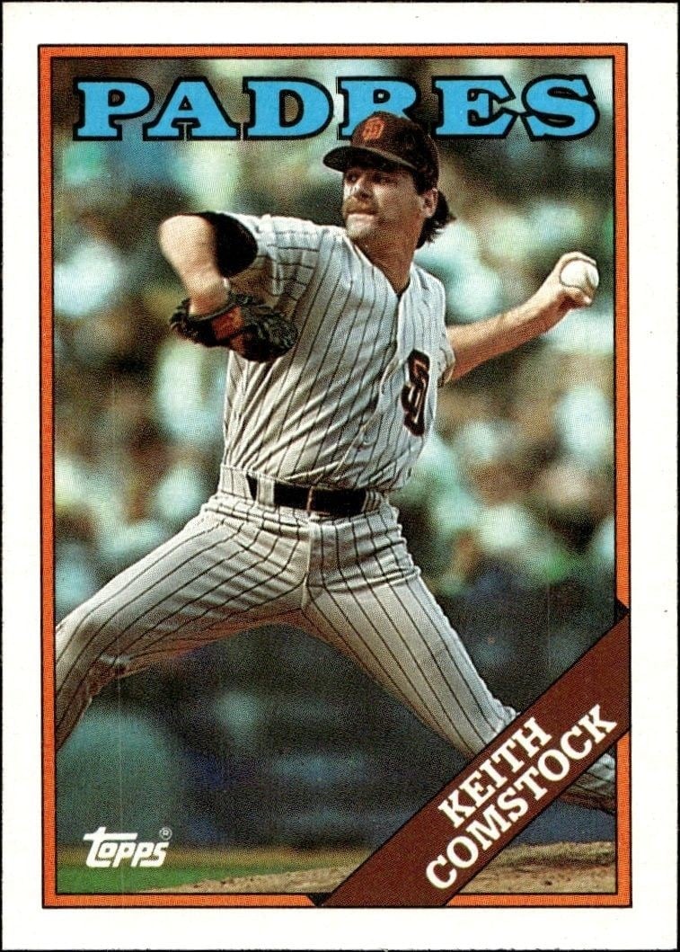 Keith Comstock 1988 Topps #778 Baseball Trading Card - Front 1988 Topps Keith Comstock #778 baseball trading card front