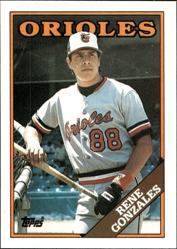 1988 Topps Rene Gonzales #98 trading card