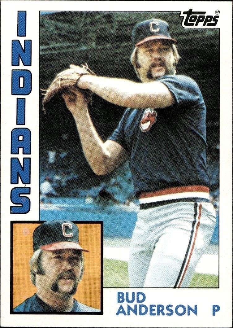 Bud Anderson 1984 Topps #497 Baseball Trading Card - Front 1984 Topps Bud Anderson #497 baseball trading card front