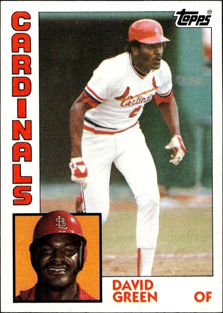 David Green 1984 Topps #362 Baseball Trading Card - Front 1984 Topps David Green #362 baseball trading card front