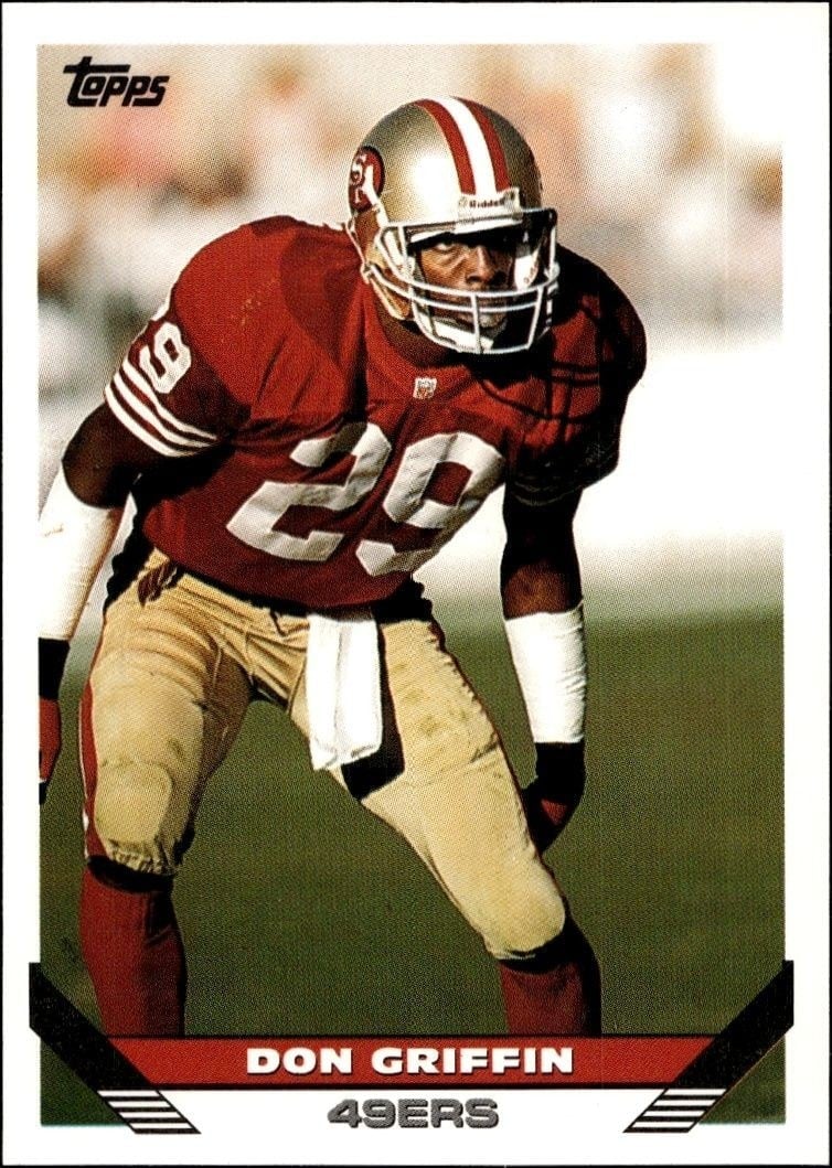 Don Griffin 1993 Topps #47 Football Trading Card - Front 1993 Topps Don Griffin #47 football trading card front